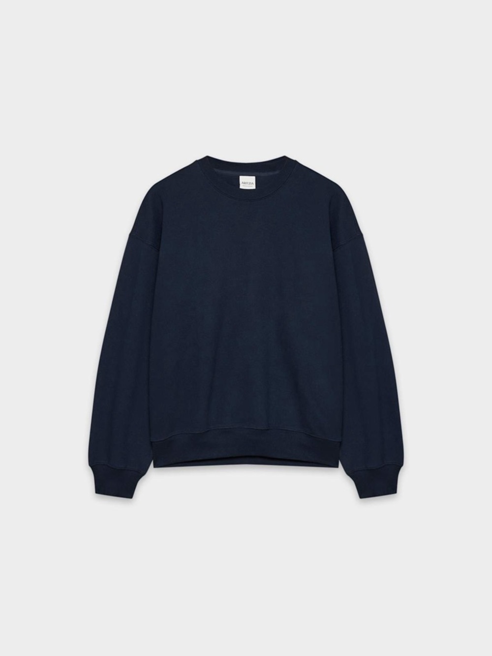 Aritzia boyfriend fit sweat fleece navy Crewneck Sweatshirt